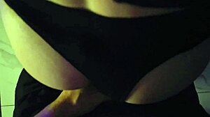 Petite brunette babe in stockings moans loud while getting tight pussy pounded in kitchen