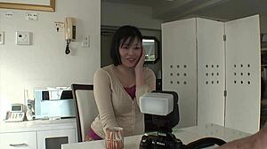 early morning threesome with rica shibuki fingering and sucking brown-eyed japanese milf