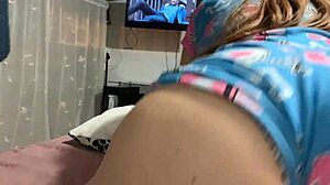 Watching movie with horny florida teen stepsis, her big ass tits make my young cock throb hard