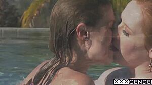 Wet Shemale Ella Nova Gets Sucked Before Pounding Babe's Pussy Hardcore
