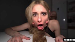 Submissive Amateur Chokes on Monster Cock for Throatpie Cumshot
