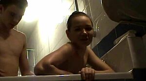 whoa flora and johny steam up the sauna with homemade blonde tits legs first-time roommate fun?