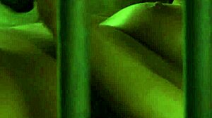Bound LESBIAN SLAVE grinds on MADAME'S PANTIES to explosive ORGASM