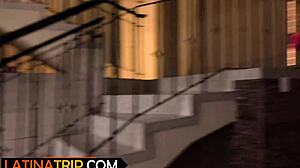 hot latina slut meets guy for rough anal pounding big ass creampie finish