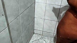 Half-Bro Makes Sis Suck Cock in Shower Hiding from Parents