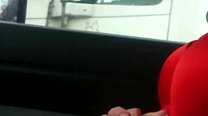 aussiefox flashes her tits teasing truckers on the road 🚛😉