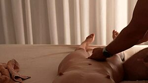 step sister begs for rough massage turning into huge cock pussy pounding cowgirl ride pov