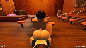 Sneaky Big Cock Slut Fuck Right In The Crowded Bar.