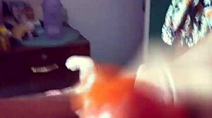 i'm stroking my desi shemale cock hard masturbating condom play indian transsexual cum explosion