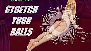 oh god my balls ache from this stretching joi listen close f4m stretch 'em huge during erotic exam 😩💦