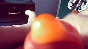 i'm stroking my desi shemale cock hard masturbating condom play indian transsexual cum explosion