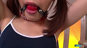 bitch deepthroats many cocks swallows cum in nasty mouth