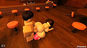 Sneaky Big Cock Slut Fuck Right In The Crowded Bar.