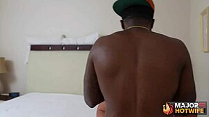 damn thick horny tee tee with big natural tits and pussy lips gets monster bbc drilled deep in bedroom by rome major