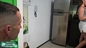 mama studio catches cunhado early and offers her milf pussy dinner before irmao arrives.