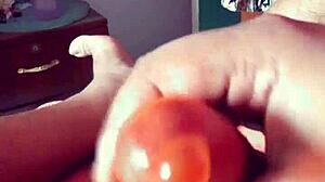 i'm stroking my desi shemale cock hard masturbating condom play indian transsexual cum explosion