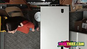 tory bellamy's teen pussy punished fucked hard in garage by burglar uniform