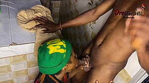 skinny ebony with small waist and big black cock lover creampie in homemade kitchen full vid