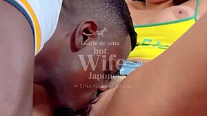 Vinicius Jr sneaks his cock into tight Asian virgin while cuckold steps away to bathroom