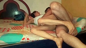 Hot neighbor buries his cock in skinny Venezuelan girl's tight pussy 😈🔥 Cowgirl ride goes wild!