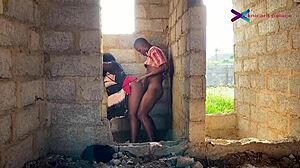site worker tempts latina's wet curves for spanking quickie creampie