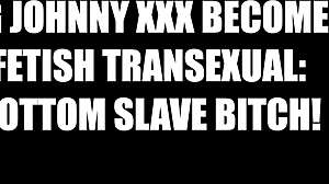 i'm alekssandra your transexual mistress training this rubber slave's tight ass with my shemale cock in bondage