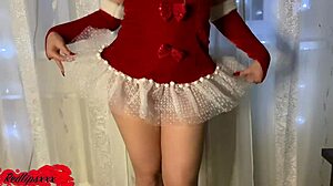 Santa helper blonde sucks huge cock passionately then doggystyle