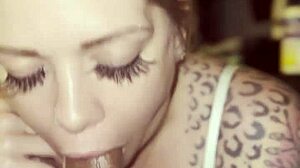 she throats that monster black cock like a total pro