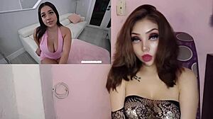 horny latina teen big natural tits melons boobs masturbation orgasm creampie pov sexy
