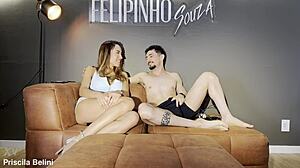 Skinny Brazilian Teen Squirts Hard with Cousin Before Aunt Arrives