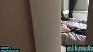 my friend's hot mommy helped me cum all over while flashing her massive boobs up close