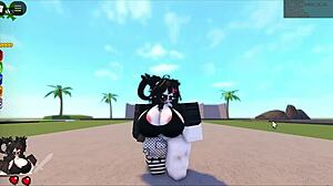 Whorblox Gets Monster Cock Facial After Big Tits Suck