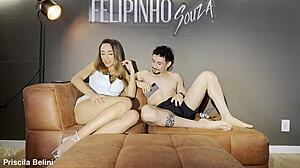 Skinny Brazilian Teen Squirts Hard with Cousin Before Aunt Arrives