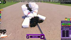 Whorblox Gets Monster Cock Facial After Big Tits Suck