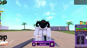 Whorblox Gets Monster Cock Facial After Big Tits Suck