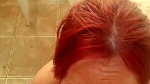 redhead wife fucks lover outdoors while hubbys at work!
