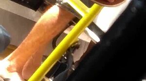 perfect little foot on crowded bus?