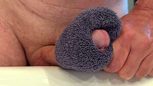German amateur masturbates close-up to intense orgasm