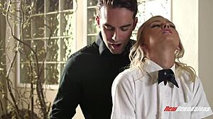 Naughty Student Whore Bent Over Doggystyle Swallows Teacher Cum