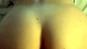 amateur girlfriend bends over for intense doggy then rides shaved pussy on big cock until condom bursts full of cum