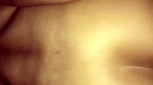 Petite Latina wife spreads cheeks wide to flaunt my name tattooed on ass