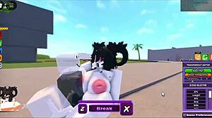 Whorblox Gets Monster Cock Facial After Big Tits Suck