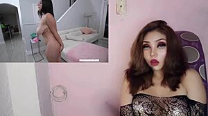 horny latina teen big natural tits melons boobs masturbation orgasm creampie pov sexy