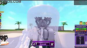 Whorblox Gets Monster Cock Facial After Big Tits Suck