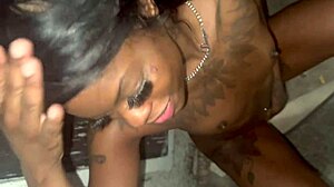 fucking thick ebony bitch's fat ass with my huge bbc till cumshot facial