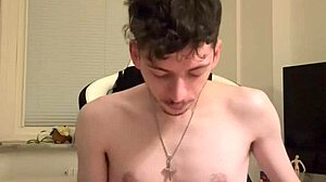 Skinny Brunette Spits on Cock for Secret Desk Blowjob Under Table!
