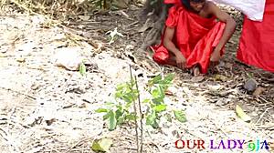 African bbw gets fucked missionary outdoor by big black cocks in bush foursome xmas ritual