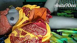 i'm indian hot wife bent over doggystyle fucked by big tits hubby at ranch home boobs sucking