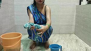 Stepmom Begs Stepson Pound Her Pussy While Laundry Spins!