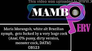 Alt Brazilian nympho Maria Morangoh takes monster cock anal balls deep with ass to mouth and real deepthroat